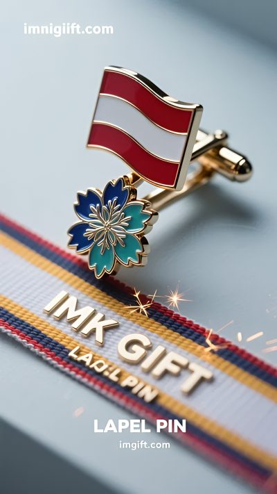 in991-Edelweiß-Manschettenknöpfe-Medaille-des-Mutes-in-der-Not-zu-erblühen